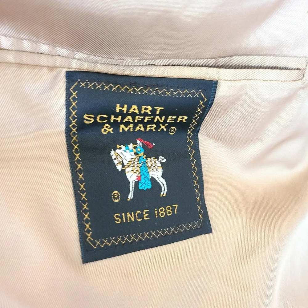 Hart Schaffner Marx Jack Nicklaus Sz 46R‎ Tan Blazer Classic Preppy Heritage